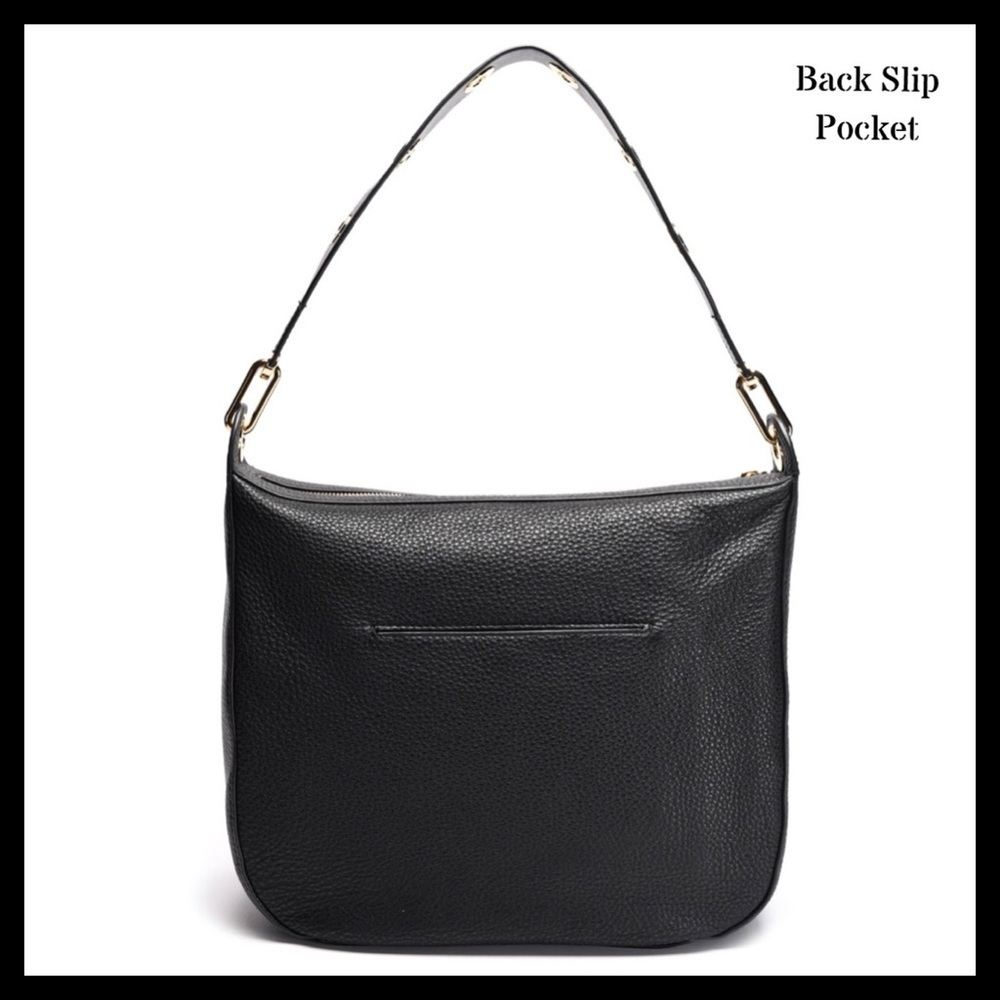 MICHAEL KORS Brooklyn Large Hobo Shoulder Bag Black Leather - Picture 3 of 9